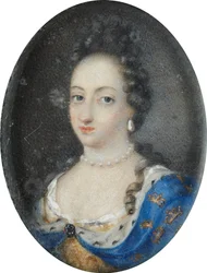 Miniatura di ritratto della regina Ulrika Eleonora la Vecchia, regina di Svezia 1680-1693